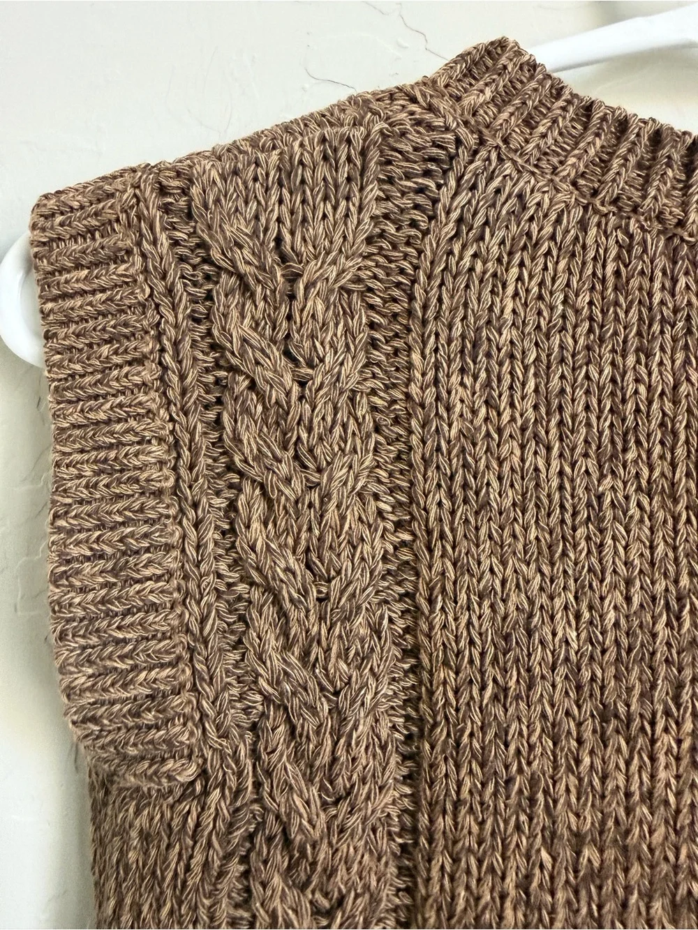 The Sunday Collective Beige Cable Knit Sweater Vest 3Y NWT Made In Spain
